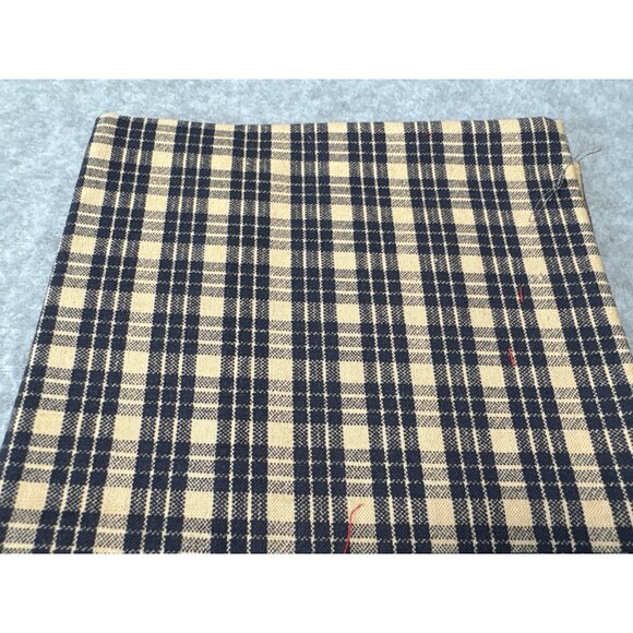 Blue & Cream Plaid Cotton Fabric Fat Quarter 18x22 Quilting - Picture 1 of 4